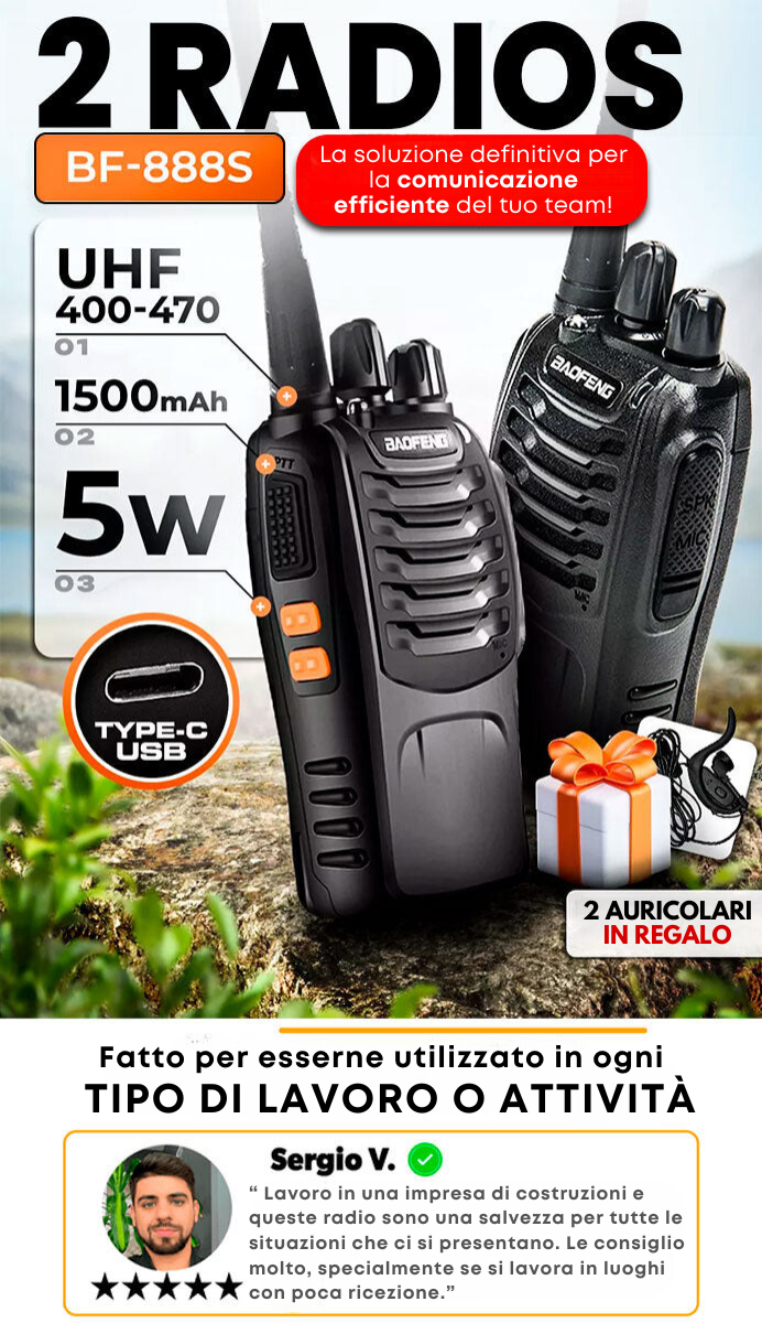 Ricetrasmettitore Tattico Dual Band DMR – Potenza, Connettività e Affidabilità Professionale 