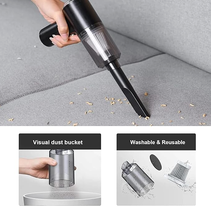 3 in 1 Vacuum Cleaner Mini Cordless Car Vacuum Cleaner Wireless Portable Rechargeable Handheld High Power Suction
