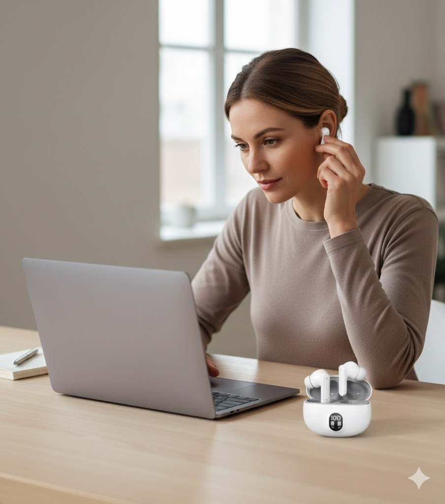 Cuffie wireless, Bluetooth, senza fili, a lunga distanza, audio 3D